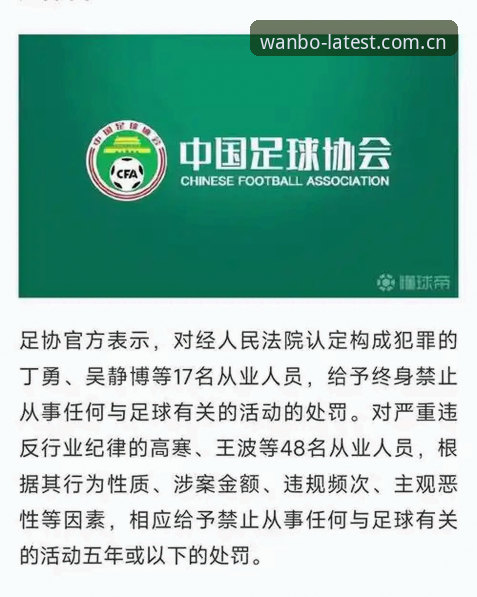 揭秘中国足协第三批禁足名单：65人受罚，足球反腐背后的行业乱象